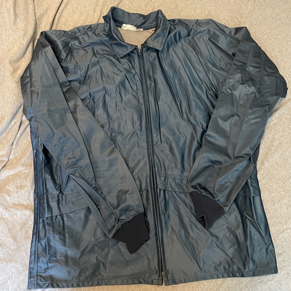 Vintage Forresters Metallic Blue Silver Wind Breaker Sz L